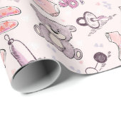 Nieuwe Baby Teddy Bears Cadeaupapier (Rol Hoek)