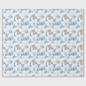 Nieuwe Baby Teddy Bears Cadeaupapier (Vlak)