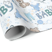 Nieuwe Baby Teddy Bears Cadeaupapier (Rol Hoek)