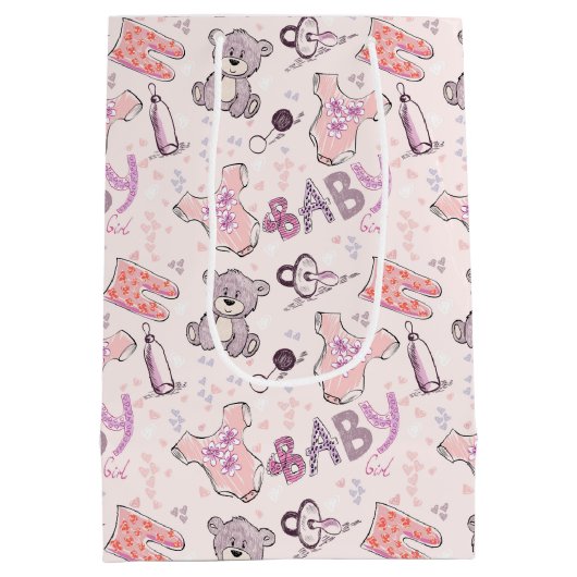 Nieuwe Baby Teddy Bears Medium Cadeauzakje (Achterkant)