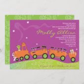 NIEUWE BABY TRAIN Joods Baby Noeming Kaart (Voorkant / Achterkant)