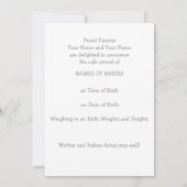 Nieuwe Baby Triplets Aankondiging Fotokaart (Achterkant)