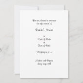 Nieuwe Baby Triplets Announcement Card - aanpasbaa Aankondiging (Achterkant)