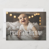 Nieuwe baby twee foto groene kerst feestdagenkaart (Voorkant)