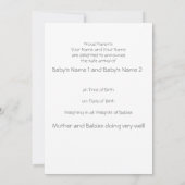 Nieuwe Baby Twins Aankondiging Fotokaart (Achterkant)