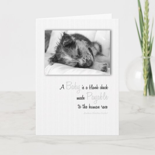 Nieuwe Baby uppy gefeliciteerd Kaart (Voorkant)