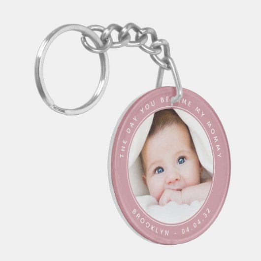 Nieuwe Baby van mama Sleutelhanger (Voorkant Links)