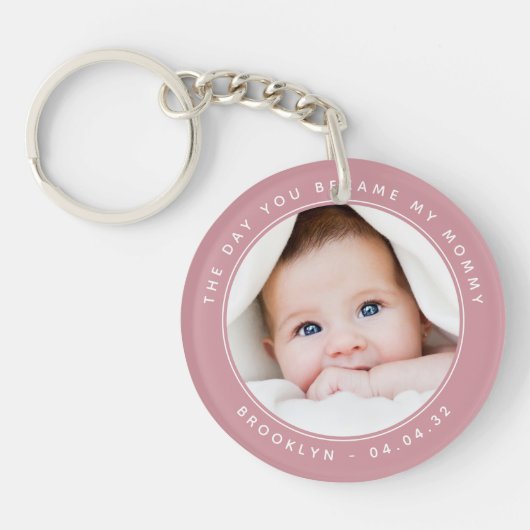 Nieuwe Baby van mama Sleutelhanger (Voorkant)