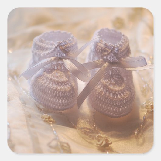 Nieuwe baby vierkante sticker (Voorkant)