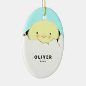 Nieuwe baby voor eerste kerstmis keramisch ornament (Rechts)