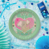 Nieuwe Baby w/Elephant Paper Bord (Feest)