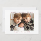 Nieuwe baby We hebben meer cheer toegevoegd | Kers Kaart (Voorkant)