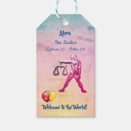 'Nieuwe baby - Weegschaal' Cadeaulabel