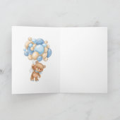 Nieuwe baby Welkom op de blauwe ballonnen van het  Kaart (Binnen)