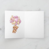 Nieuwe baby Welkom op de roze ballonnen van het Be Kaart (Binnen)