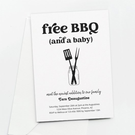 Nieuwe Baby Welkom Party Meet & Greet, Sip & See Kaart