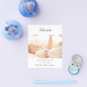 Nieuwe baby welkome foto geboortebudget aankondigi flyer (Enkel)