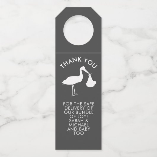 Nieuwe baby winkelen Dank je zuster Labels met fle (Voorkant)