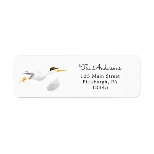 Nieuwe baby winkelen etiket (Voorkant)