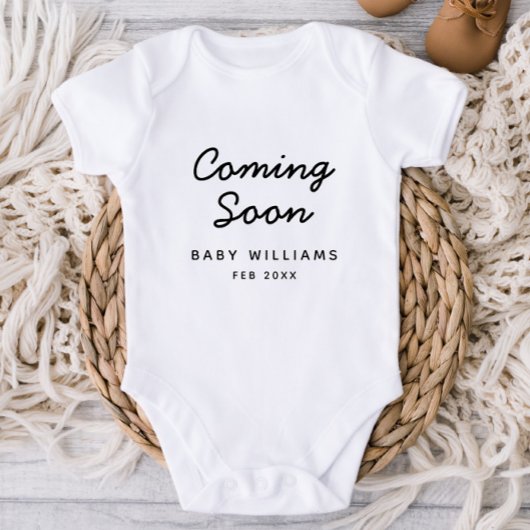 Nieuwe Baby Zwangerschap Aankondiging Baby Bodysui Romper