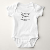 Nieuwe Baby Zwangerschap Aankondiging Baby Bodysui Romper (Voorkant)