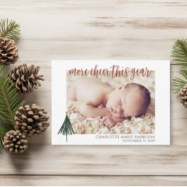 Nieuwe babyaankondiging Elegant Kaart voor kerstfo