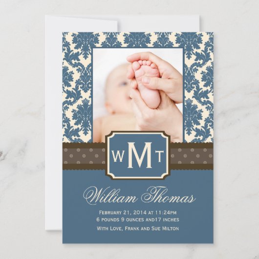 Nieuwe babyaankondigingskaarten aankondiging (Voorkant)