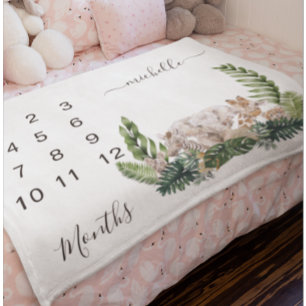 Nieuwe babyboomsteen Oerwoud Dierenbescherming Fleece Deken