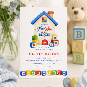 Nieuwe babyborrel met New Kid on the Block Kaart