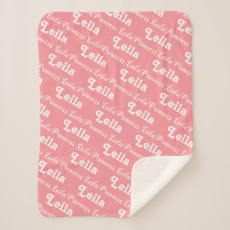 Nieuwe babydeken | PInk Baby voor gepersonaliseerd Sherpa Deken