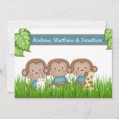 Nieuwe babydriewielers Drie-aams Cute Monkey Aankondiging (Voorkant)