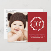 Nieuwe babyfeestdag - Aankondiging eetbare kleur Briefkaart (Voorkant / Achterkant)