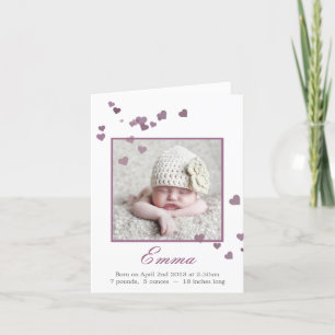 Nieuwe babyfoto geboorteaankondiging / Dank je wel Aankondiging