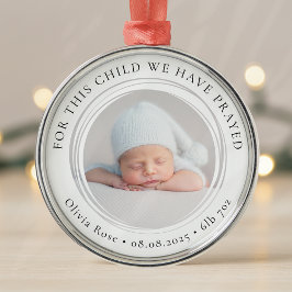 Nieuwe babyfoto Keepsake Eerste kerst Metalen Ornament