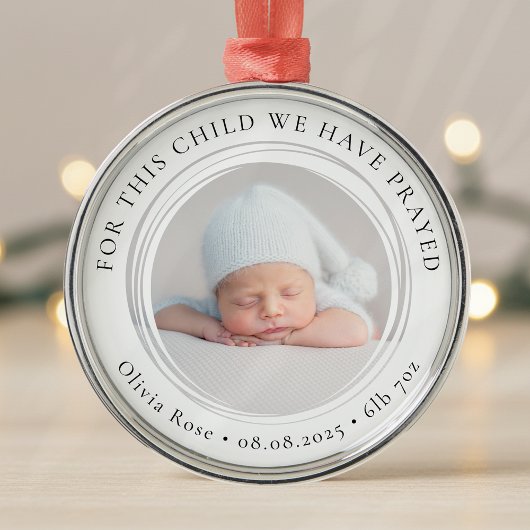 Nieuwe babyfoto Keepsake Eerste kerst Metalen Ornament