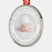 Nieuwe babyfoto Keepsake Eerste kerst Metalen Ornament (Links)