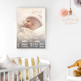 Nieuwe babyfoto met Baby-inkt & ster Foto Afdruk