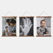 Nieuwe babyfoto's hangend wandkleed (Driedubbel)