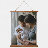 Nieuwe babyfoto's hangend wandkleed (Voorkant)
