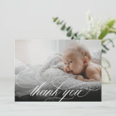 Nieuwe babygeboorte Aankondiging Dank je (Staand voorkant)