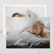 Nieuwe babygeboorte Aankondiging Dank je (Voorkant / Achterkant)