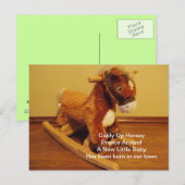 Nieuwe babygewas aankondigingskaart (Voorkant / Achterkant)