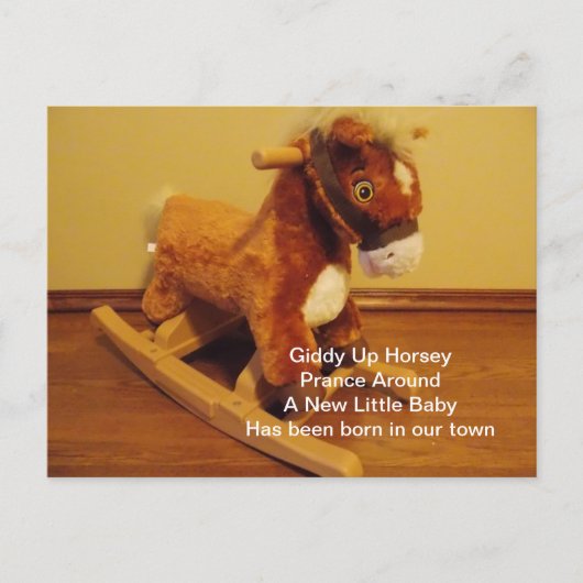 Nieuwe babygewas aankondigingskaart (Voorkant)