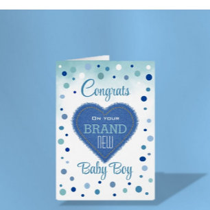 Nieuwe babyjongen! Gefeliciteerd met nieuwe baby