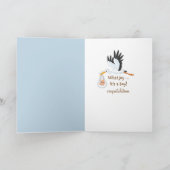 nieuwe babyjongen kaart (Binnen)