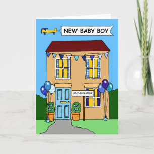 Nieuwe babyjongen tijdens de coronapandemie kaart