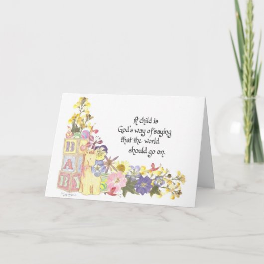Nieuwe babykaart aankondiging (Voorkant)