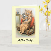 Nieuwe babykaart kaart (Gele Bloem)