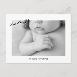 Nieuwe babylettertype Dank je foto-Briefkaart voor Briefkaart