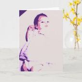 Nieuwe babymeisjes kaart (Gele Bloem)